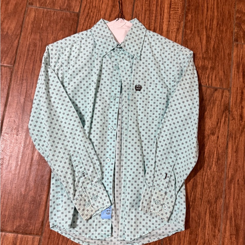 Men's Green Patterned Shirt